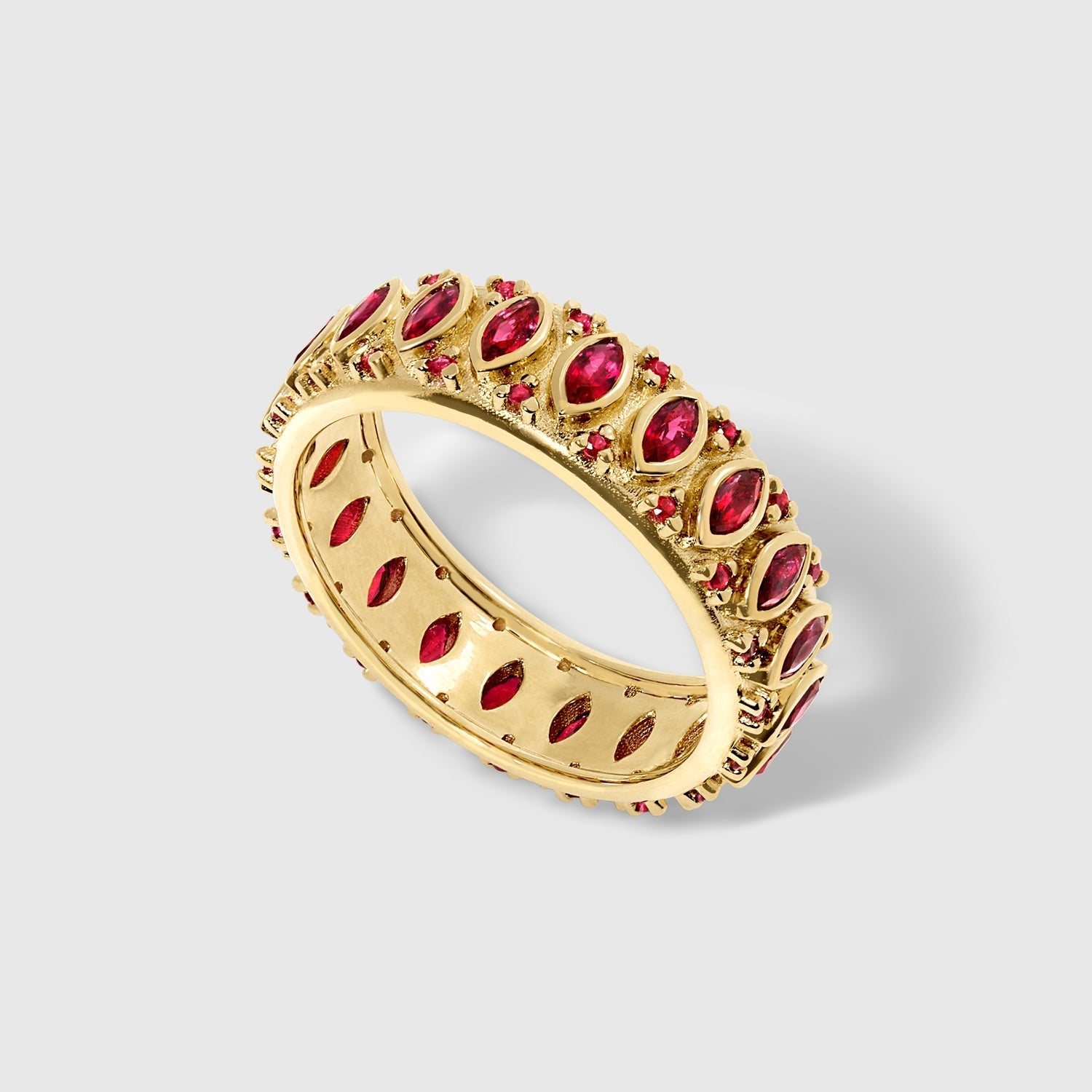 Lilita - Ruby Full Eternity Ring – La Fleur Rouge Collection of Rubies & Solid Gold - Aurora Laffite Jewelry