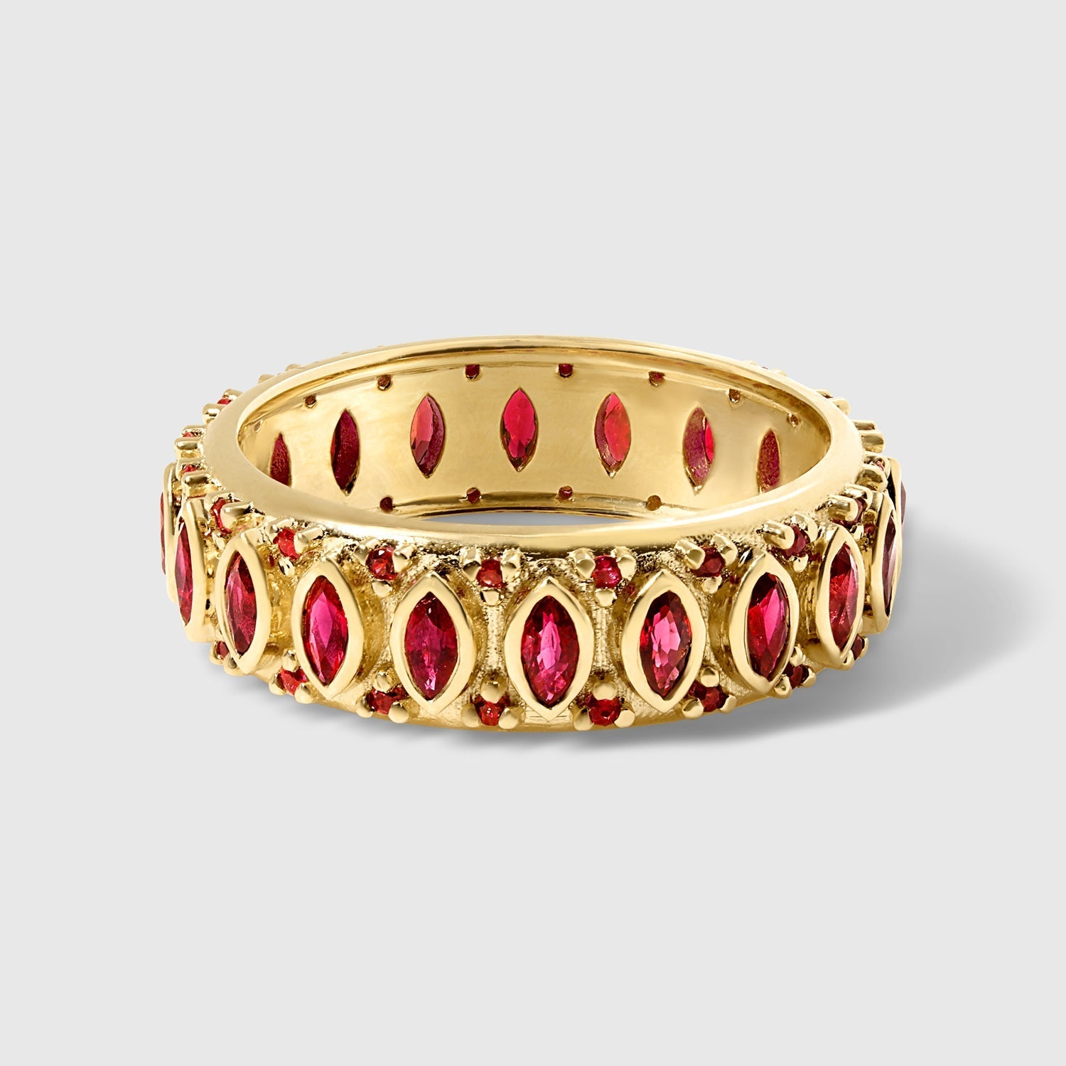 Lilita - Ruby Full Eternity Ring – La Fleur Rouge Collection of Rubies & Solid Gold - Aurora Laffite Jewelry