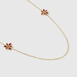 Maria - Ruby Flower Necklace – La Fleur Rouge Collection of Rubies & Solid Gold - Aurora Laffite Jewelry