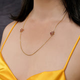 Maria - Ruby Flower Necklace – La Fleur Rouge Collection of Rubies & Solid Gold - Aurora Laffite Jewelry