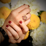 Alicia - Ruby Flower Ring – La Fleur Rouge Collection of Rubies & Solid Gold-Aurora Laffite Jewelry