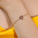 Maria - Ruby Flower Bracelet – La Fleur Rouge Collection of Rubies & Solid Gold - Aurora Laffite Jewelry