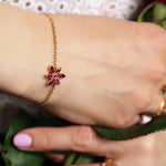 Maria - Ruby Flower Bracelet – La Fleur Rouge Collection of Rubies & Solid Gold - Aurora Laffite Jewelry