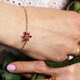 Maria - Ruby Flower Bracelet – La Fleur Rouge Collection of Rubies & Solid Gold - Aurora Laffite Jewelry