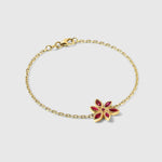 Maria - Ruby Flower Bracelet – La Fleur Rouge Collection of Rubies & Solid Gold - Aurora Laffite Jewelry