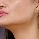 Rainbow Hummingbird Stud Earrings in Solid Gold – The “Humming Beauty” Set - Aurora Laffite Jewelry